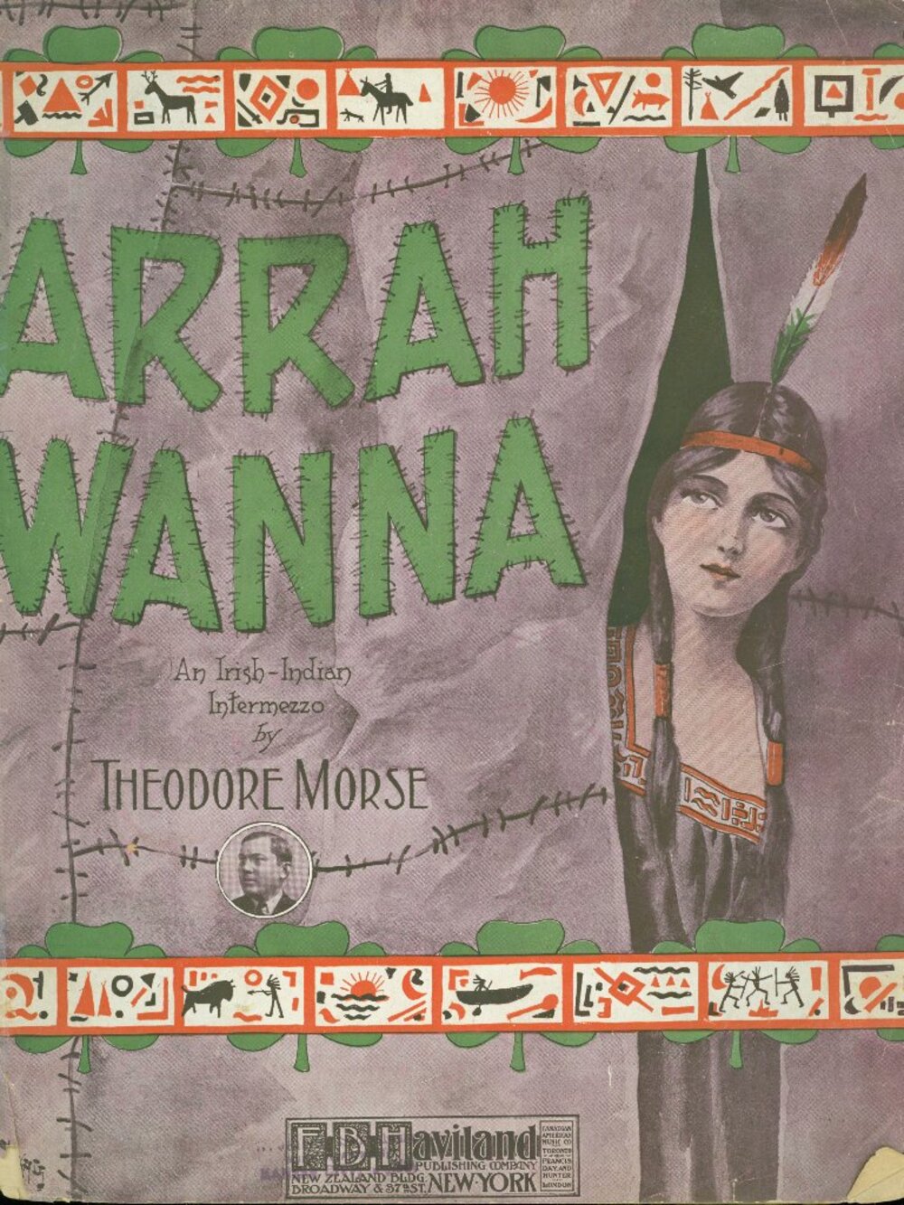 "ARRAH WANNA" 11 x 14 - Irish-Indian Two Step- Native American Art- 1906 RARE!